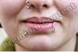 Mouth Woman White Piercing Overweight